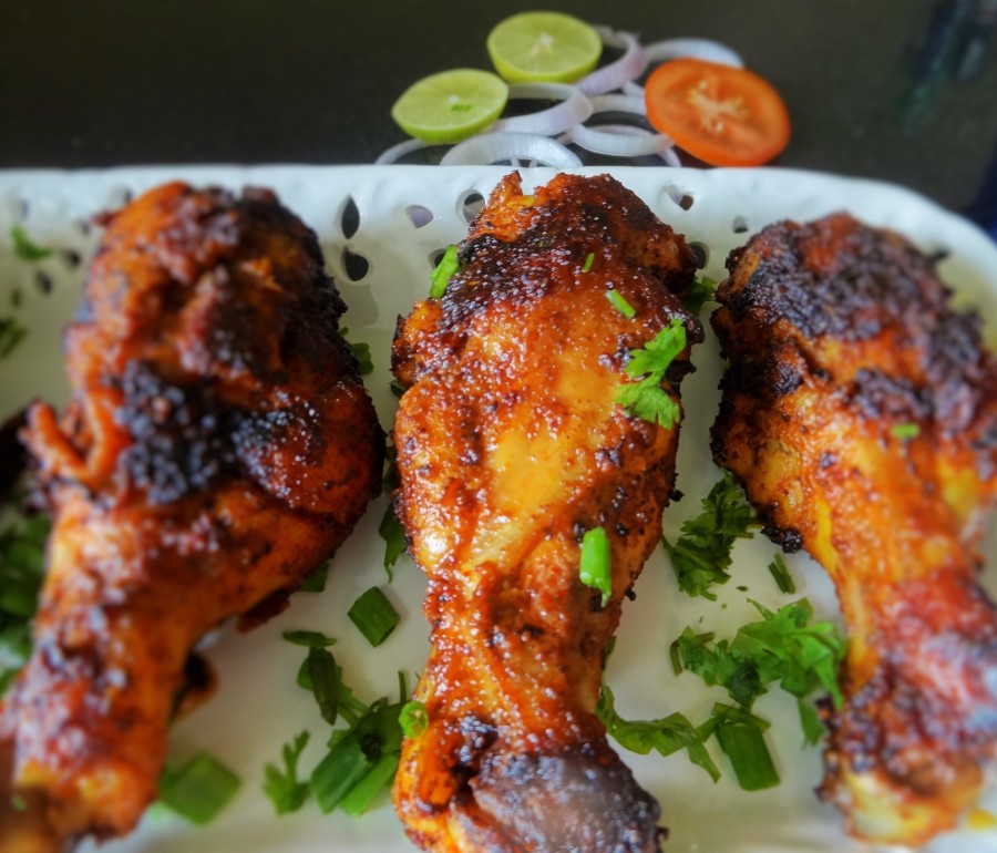Recipe: Tandoori Chicken with Yogurt-Garlic Dip | No Oven/Tandoor Required